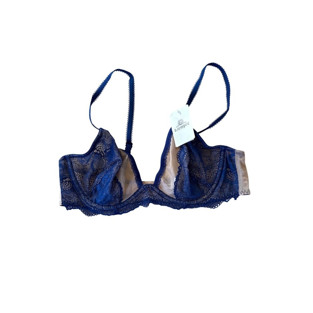 BTemptd Bra Womens 36B Blue Lace No Padding Underwire